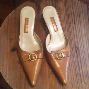 Kitten heel mules by cesare paciotti